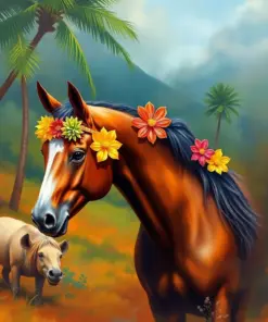 Vintage Hawaiian Mare Paint By Numbers