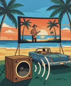 Vintage Hawaiian Movie Speaker Paint By Numbers