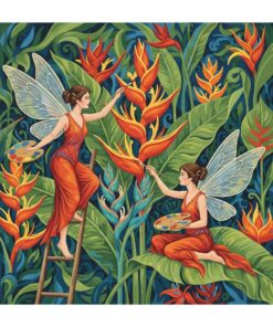 Vintage Heliconia Fairy Painters Paint By Numbers