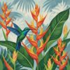 Vintage Heliconia Hummingbird Study Paint By Numbers