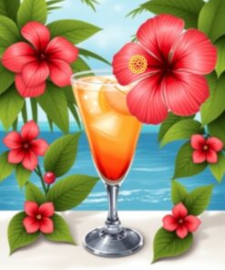 Coconut Cocktail Paint Numbers