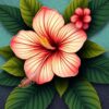 Vintage Hibiscus Tapa Design Paint By Numbers