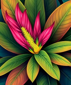 Bromeliad Bloom Paint Numbers