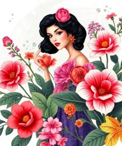 Vintage Hollywood Botanical Glamour Paint By Numbers