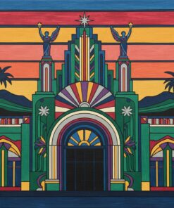 Vintage Hollywood Deco Facade Paint By Numbers