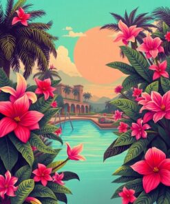 Tropical Bloom Paint Numbers