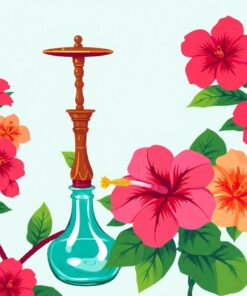 Vintage Hookah And Hibiscus Paint By Numbers