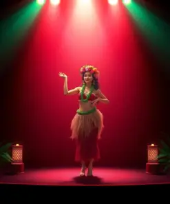 Vintage Hula Stage Spotlight Paint By Numbers