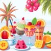 Tropical Desserts Paint Numbers