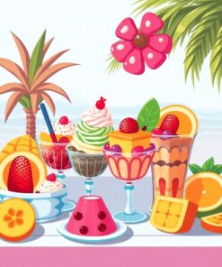 Tropical Desserts Paint Numbers