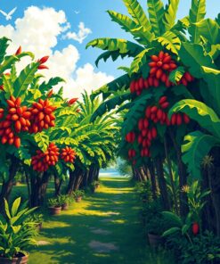 Papaya Grove Paint Numbers