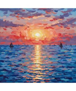 Vintage Impressionist Sea Glow Paint By Numbers