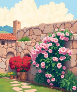 Stucco Blooms Paint Numbers