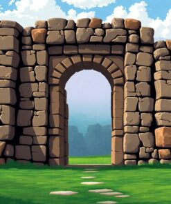 Vintage Inca Stone Portal Paint By Numbers