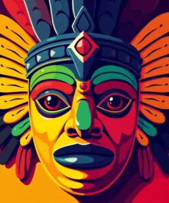 Sun Mask Paint Numbers