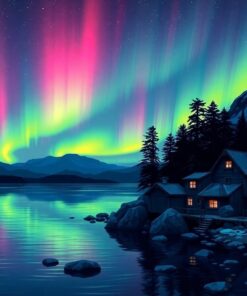 Aurora Glow Paint Numbers