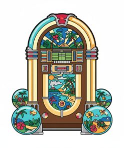 Vintage Island Bubble Jukebox Paint By Numbers