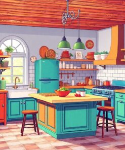 Cooking Space Paint Numbers