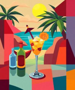 Cubism Cocktail Paint Numbers