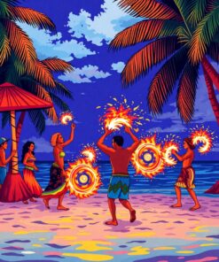 Fire Spinners Paint Numbers