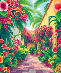 Floral Alley Paint Numbers