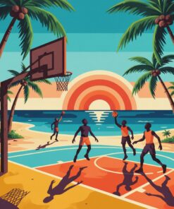 Vintage Island Hoops Paint By Numbers