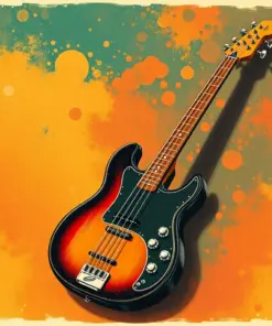 Vintage Island Jazz Bass Paint By Numbers