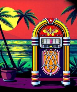 Vintage Island Jukebox Paint By Numbers