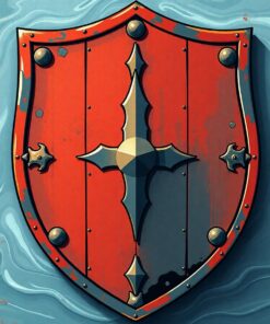 Vintage Island Knight Shield Paint By Numbers