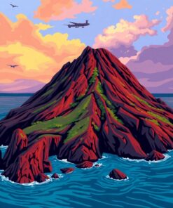 Vintage Island Molten Rock Paint By Numbers