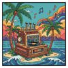 Vintage Island Music Machine Paint By Numbers