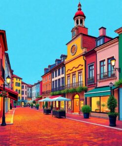 Plaza Glow Paint Numbers