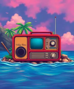 Vintage Island Radio Station Paint By Numbers