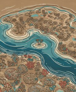 Vintage Island Reef Drafting Paint By Numbers