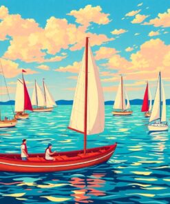 Vintage Island Regatta Spectacle Paint By Numbers