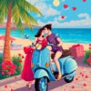 Scooter Romance Paint Numbers