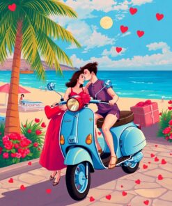 Scooter Romance Paint Numbers