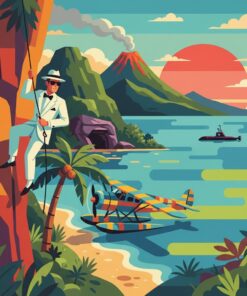 Vintage Island Secret Agent Paint By Numbers