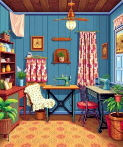 Sewing Room Paint Numbers