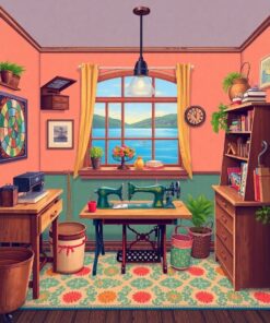 Sewing Room Paint Numbers