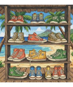 Vintage Island Sneaker Shrine Paint By Numbers