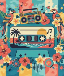 Vintage Island Sounds Tape Paint By Numbers