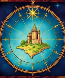 Vintage Island Star Globe Paint By Numbers