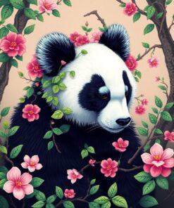 Vine Panda Paint Numbers