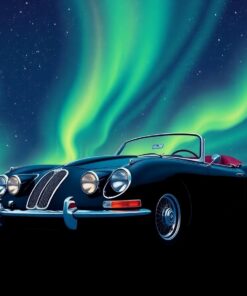 Vintage Jaguar Night Sky Paint By Numbers
