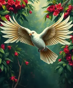 Vintage Jambu Dove Canopy Paint By Numbers