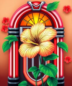 Jukebox Hibiscus Paint Numbers