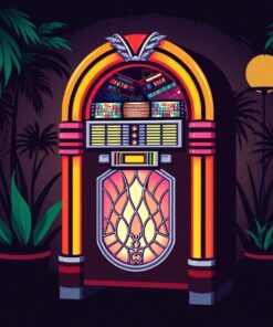 Vintage Jukebox Jungle Beat Paint By Numbers