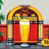 Vintage Jukebox Mango Shake Paint By Numbers