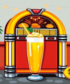Vintage Jukebox Mango Shake Paint By Numbers